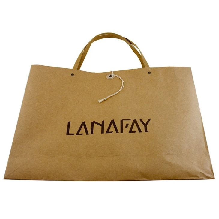Kraft Paper Shopping Bags Natural Brown Color